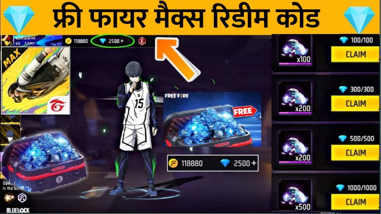 Free Fire Working Redeem Code